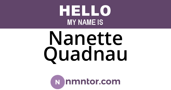 Nanette Quadnau