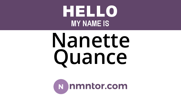Nanette Quance