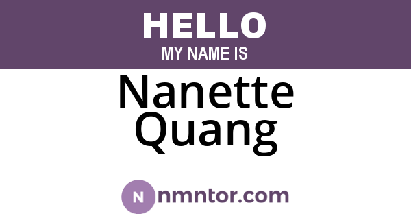 Nanette Quang