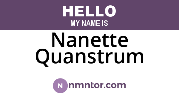 Nanette Quanstrum