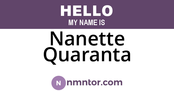 Nanette Quaranta