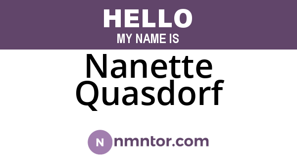 Nanette Quasdorf