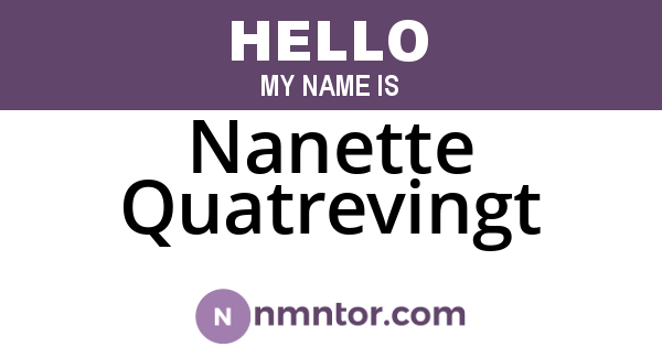Nanette Quatrevingt