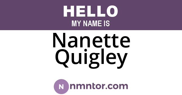 Nanette Quigley