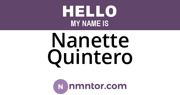 Nanette Quintero