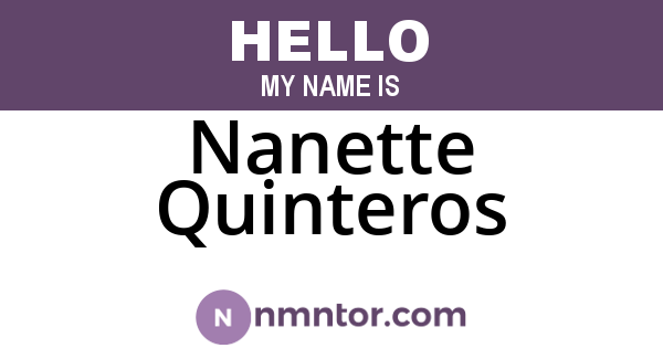 Nanette Quinteros