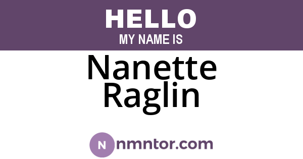 Nanette Raglin