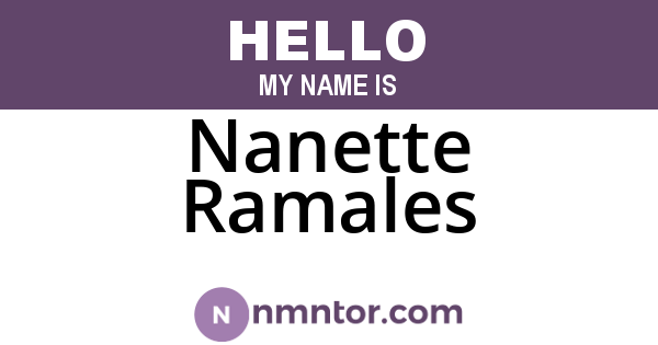 Nanette Ramales
