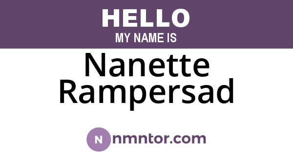 Nanette Rampersad