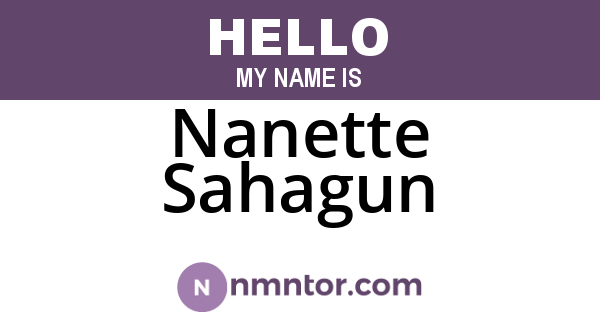 Nanette Sahagun