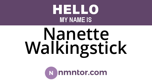 Nanette Walkingstick