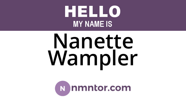 Nanette Wampler