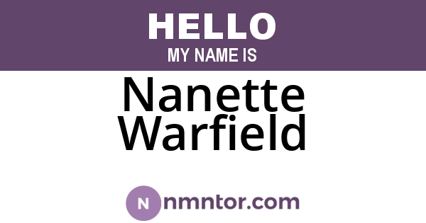 Nanette Warfield