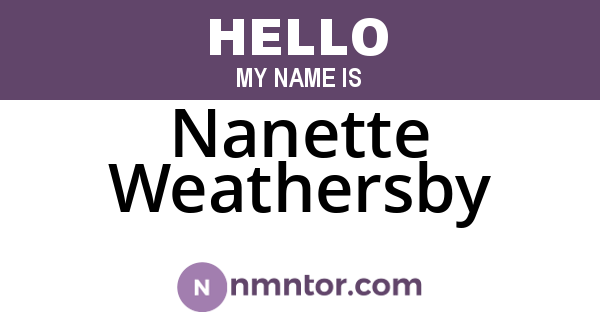 Nanette Weathersby