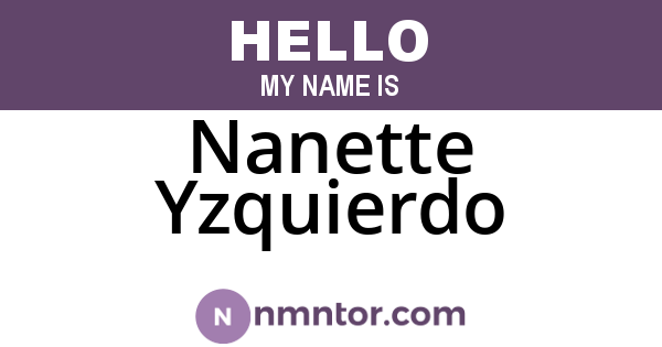Nanette Yzquierdo