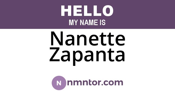 Nanette Zapanta