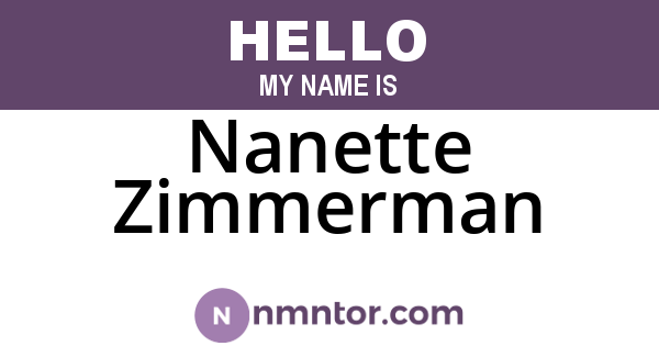 Nanette Zimmerman