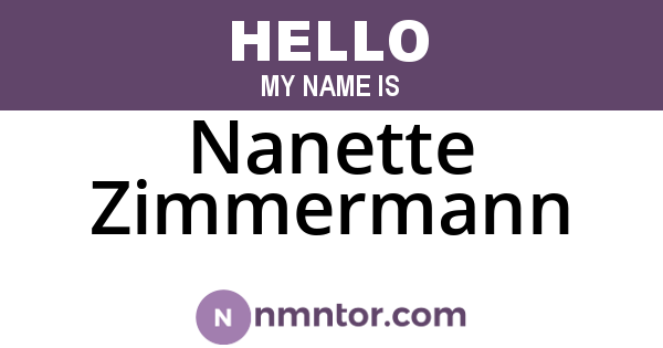 Nanette Zimmermann