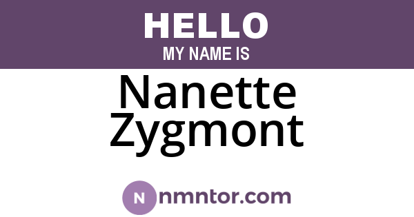 Nanette Zygmont