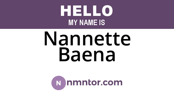 Nannette Baena