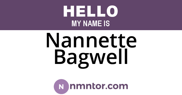 Nannette Bagwell