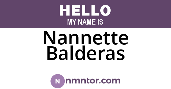 Nannette Balderas