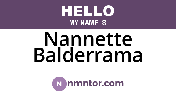 Nannette Balderrama