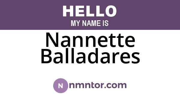 Nannette Balladares