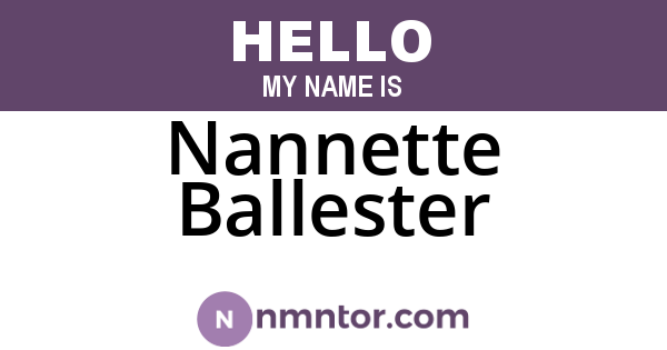 Nannette Ballester