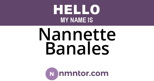 Nannette Banales