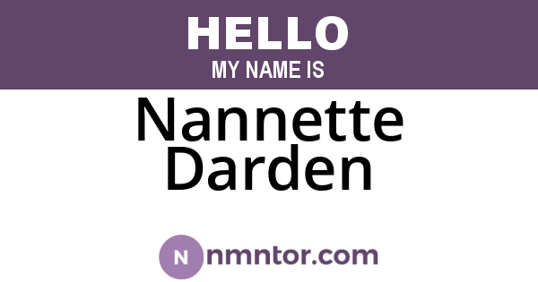 Nannette Darden