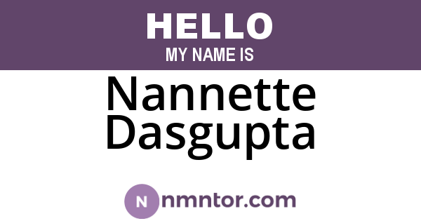 Nannette Dasgupta