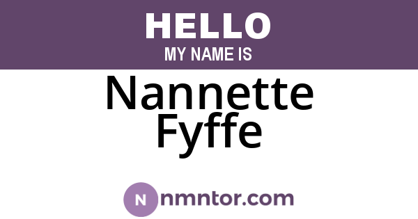 Nannette Fyffe