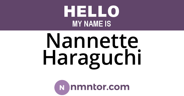 Nannette Haraguchi