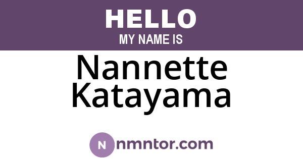 Nannette Katayama