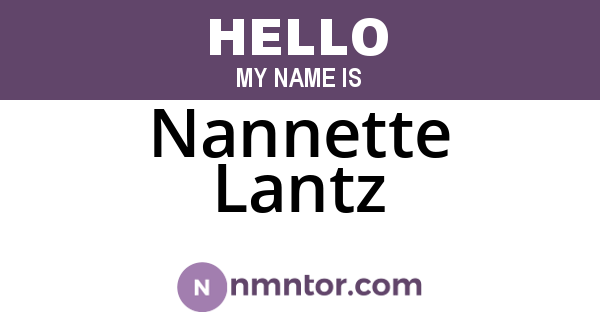 Nannette Lantz