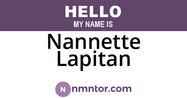 Nannette Lapitan