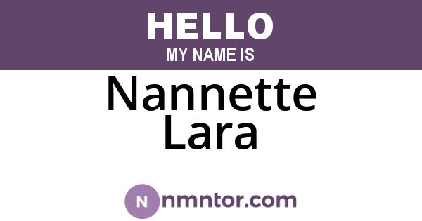 Nannette Lara