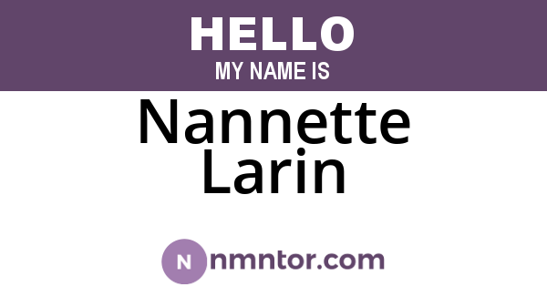 Nannette Larin