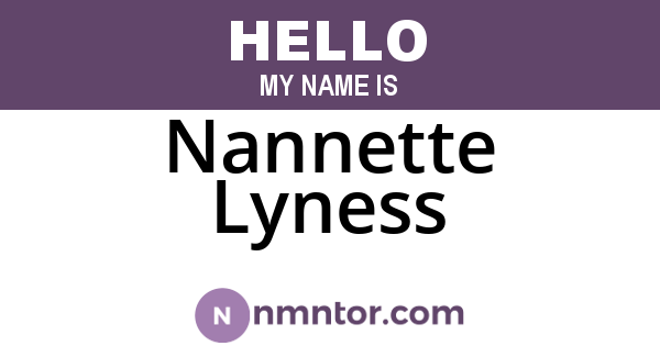 Nannette Lyness