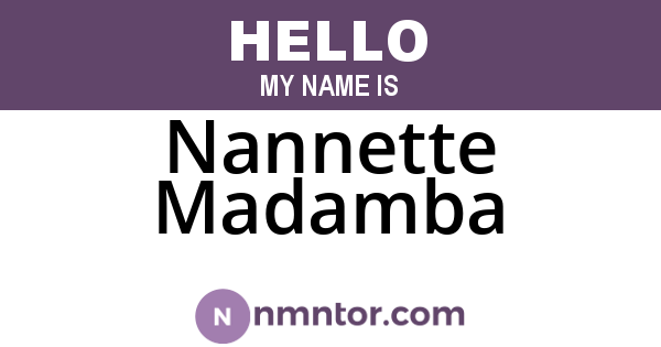 Nannette Madamba