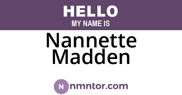 Nannette Madden