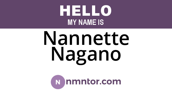 Nannette Nagano