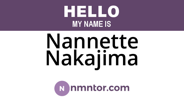 Nannette Nakajima