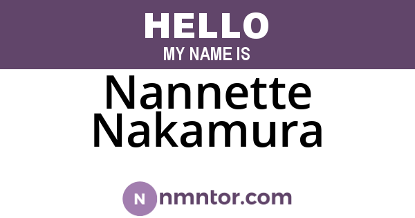 Nannette Nakamura
