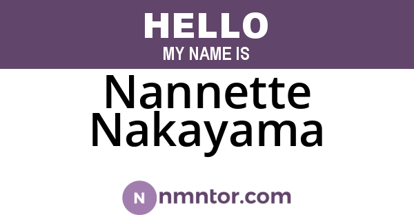 Nannette Nakayama