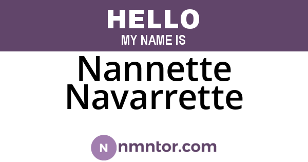 Nannette Navarrette