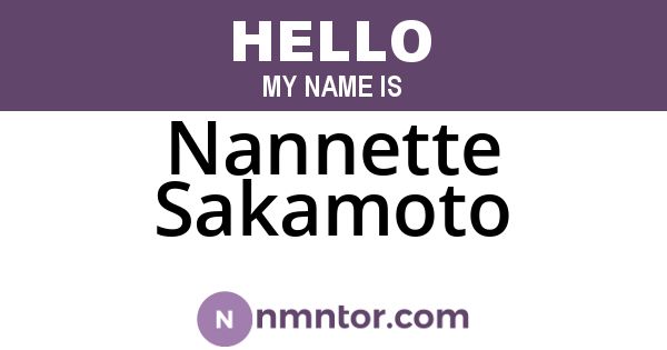 Nannette Sakamoto