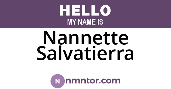 Nannette Salvatierra