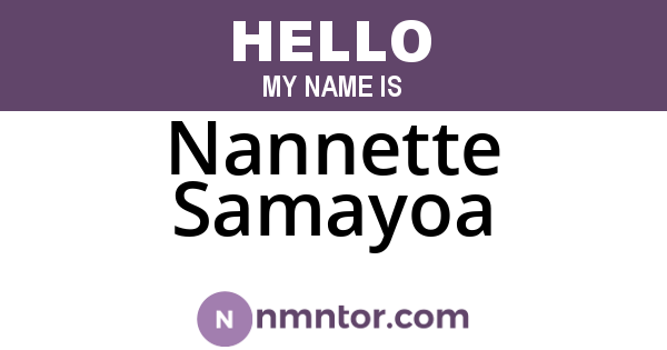 Nannette Samayoa